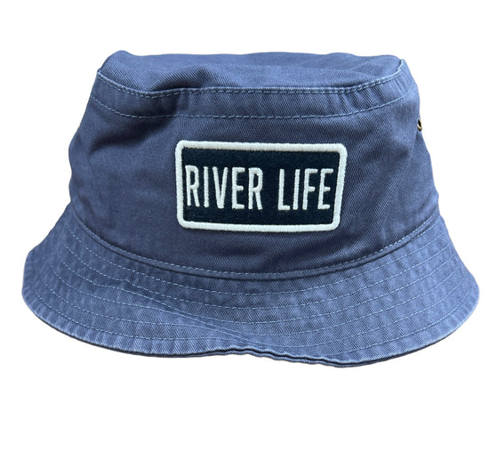 Navy River Life Bucket Hat