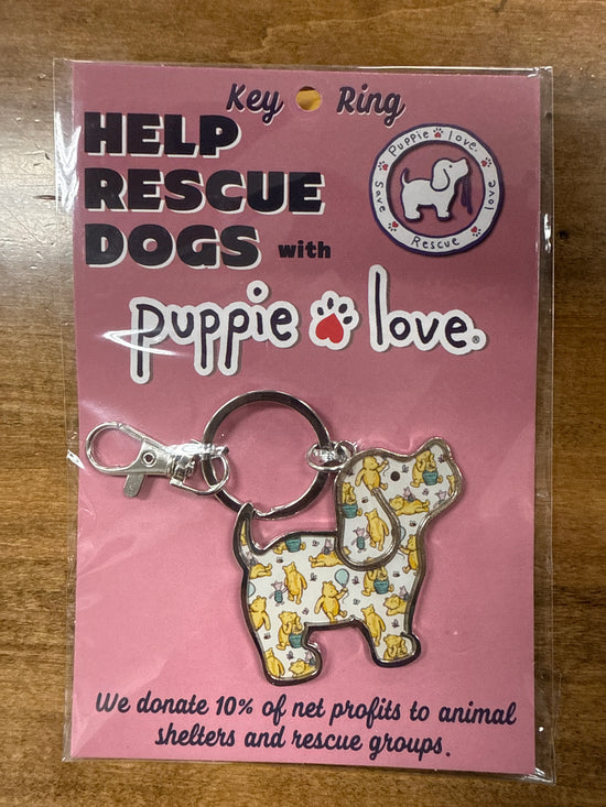 Pooh & Piglet Pup keychain