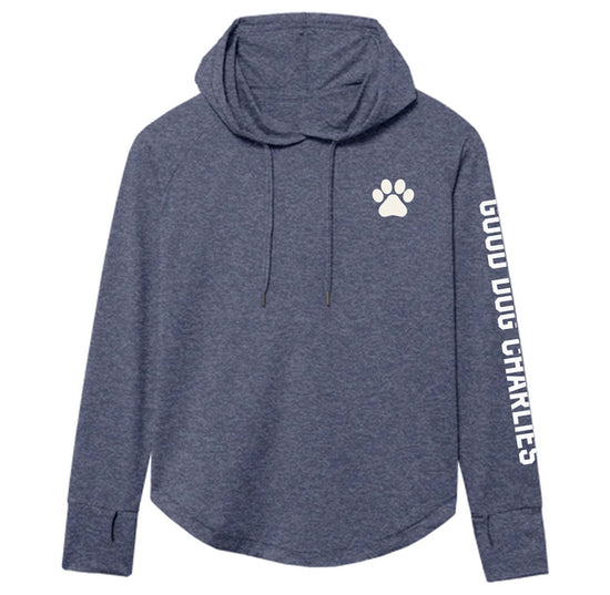 Good Dog Charlies with Paw Hooded Long-sleeve shirt