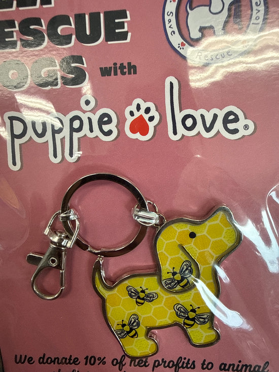 Honey bee Pup keychain