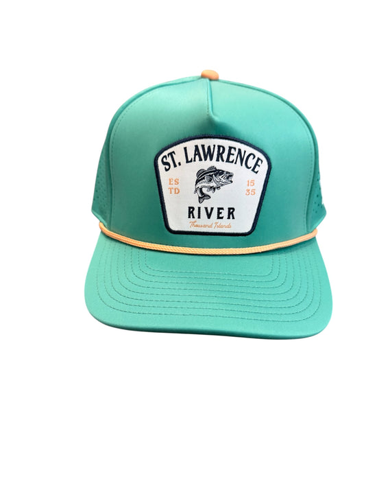 SLR Bass patch with orange cord hat