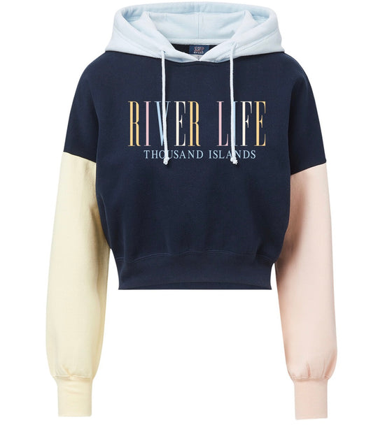 River Life Cropped Hoodie