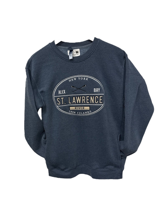 St.Lawrence River with paddles crewneck