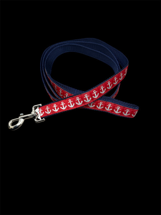 Dog Leash Red Anchor