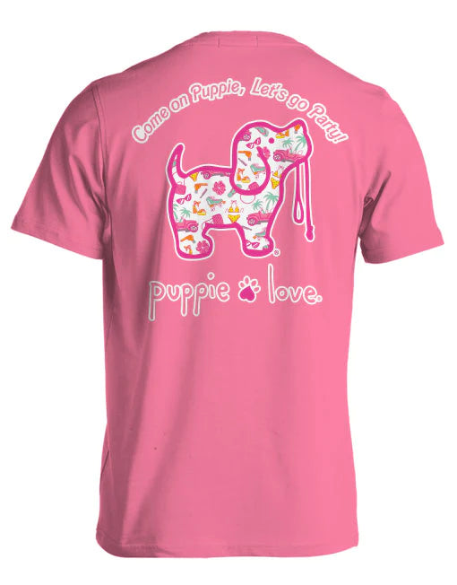 Adult Let’s Go Party Pup Tee
