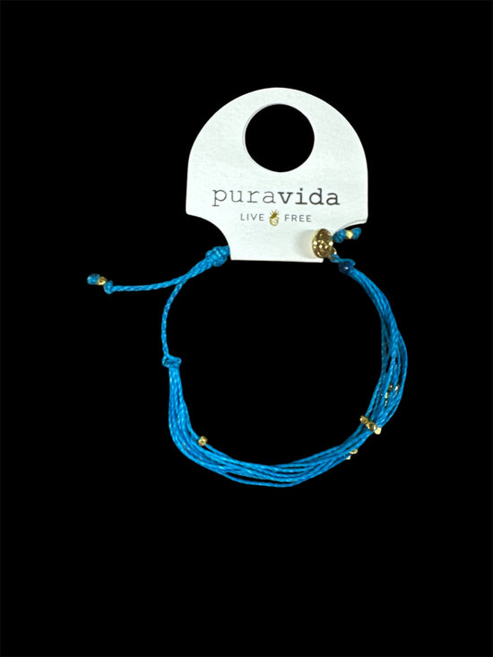 Blue with gold Malibu Bracelet