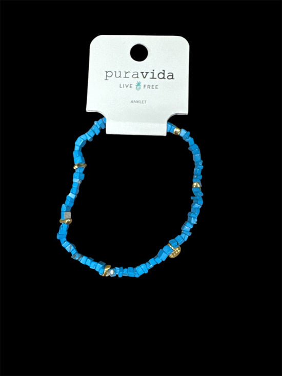 Turquoise Chip Stretch Anklet