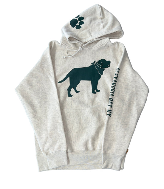 Oatmeal with Forest Green Print Signature GDC Hooded Sweatshirt
