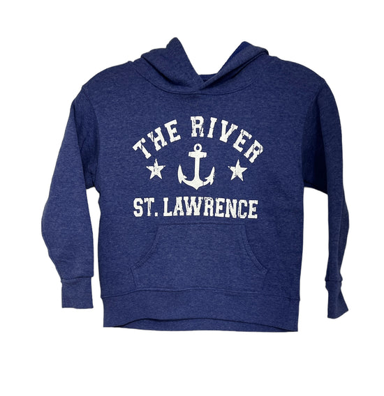 Youth Royal Blue The River with Anchor Hoodie