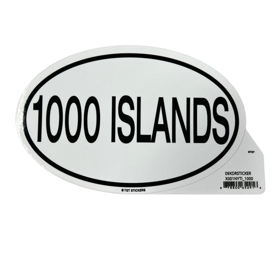 1000 Islands Oval Sticker