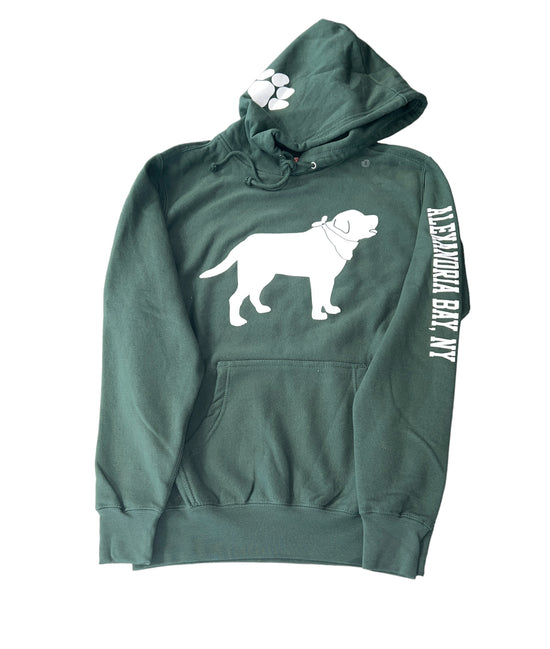 Forest with White Print Signature GDC Hooded Sweatshirt
